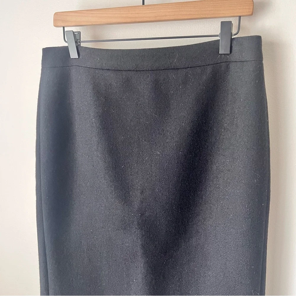 J. Crew Black Wool No. 2 Pencil Skirt - Picture 3 of 8